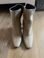 Pimkie Stiefeletten Gr. 36 Beige Schlangenmuster