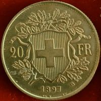 Goldvreneli 20 Franken 1897 - Reproduktion