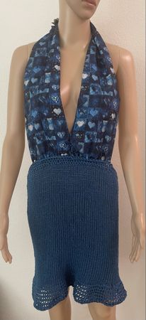 Sexy Kleid blau Grösse S/M neuwertig