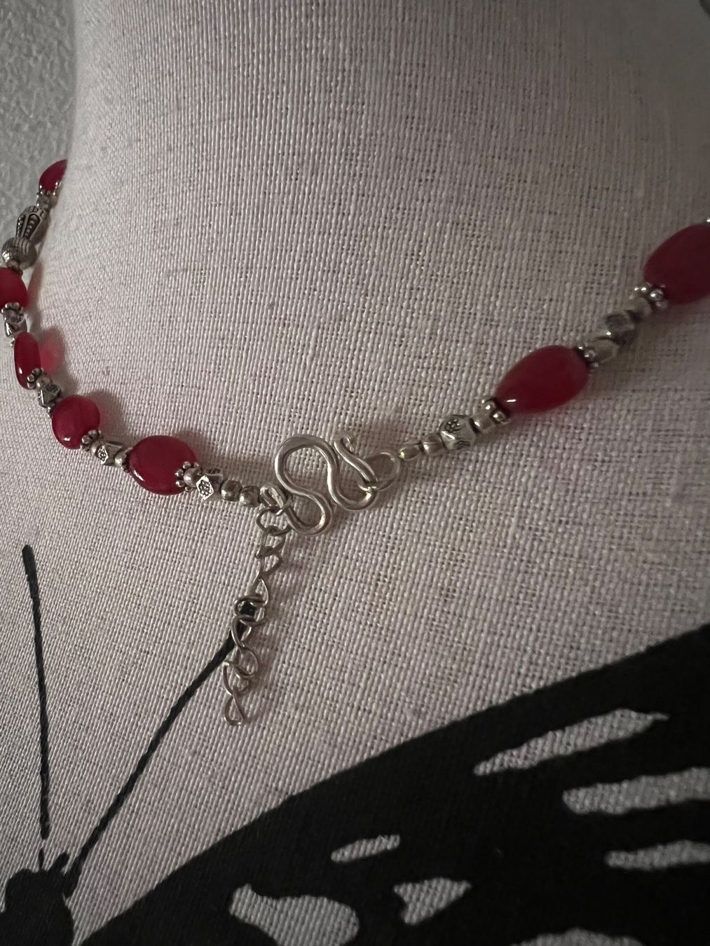 Catenine: Hübsches Kette mit Silber und Rubin – Usato da Neerach venduto da romiping 5