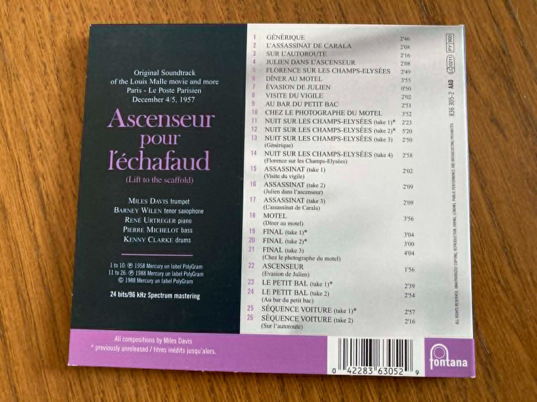 CDs: Miles Davis - Ascenseur pour l’Echafaud CD – Gebraucht aus Lausanne von sim_bc8q 1