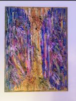 Abstraktes Bild mit Farbsprenkeln Acryl auf Leinwand