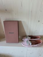 Mocassins Missoni roses en cuir, taille 37, comme neufs.