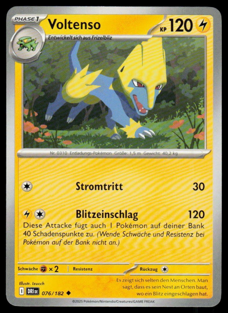 Pokémon Carte collezionabili: Pokemon Voltenso 076/182 – Usato da Herisau venduto da Pokemon2025