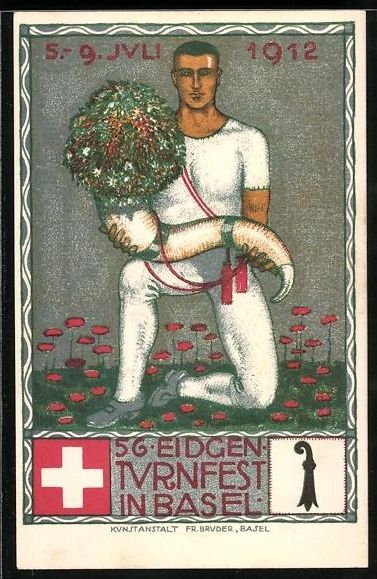 Cartes postales: Basel, 56. Eidgen. Turnfest 1912, Turner – D'occasion à Berlin par bartko-reher