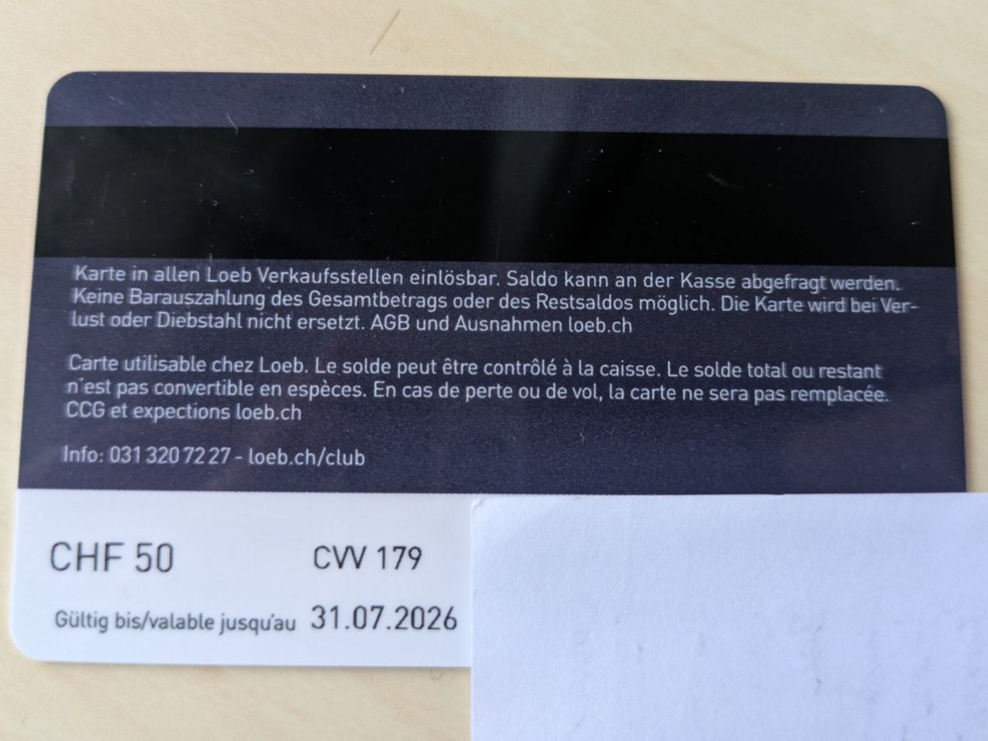 Gutscheine: LOEB Geschenkkarte 50 CHF – Neu und originalverpackt aus Zürich von ms993 1