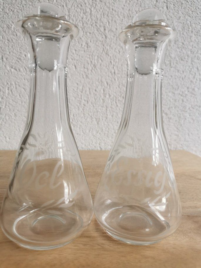Caraffe: Essig & Öl Karaffen Set – Usato da Dänikon ZH venduto da Beldiwuffi