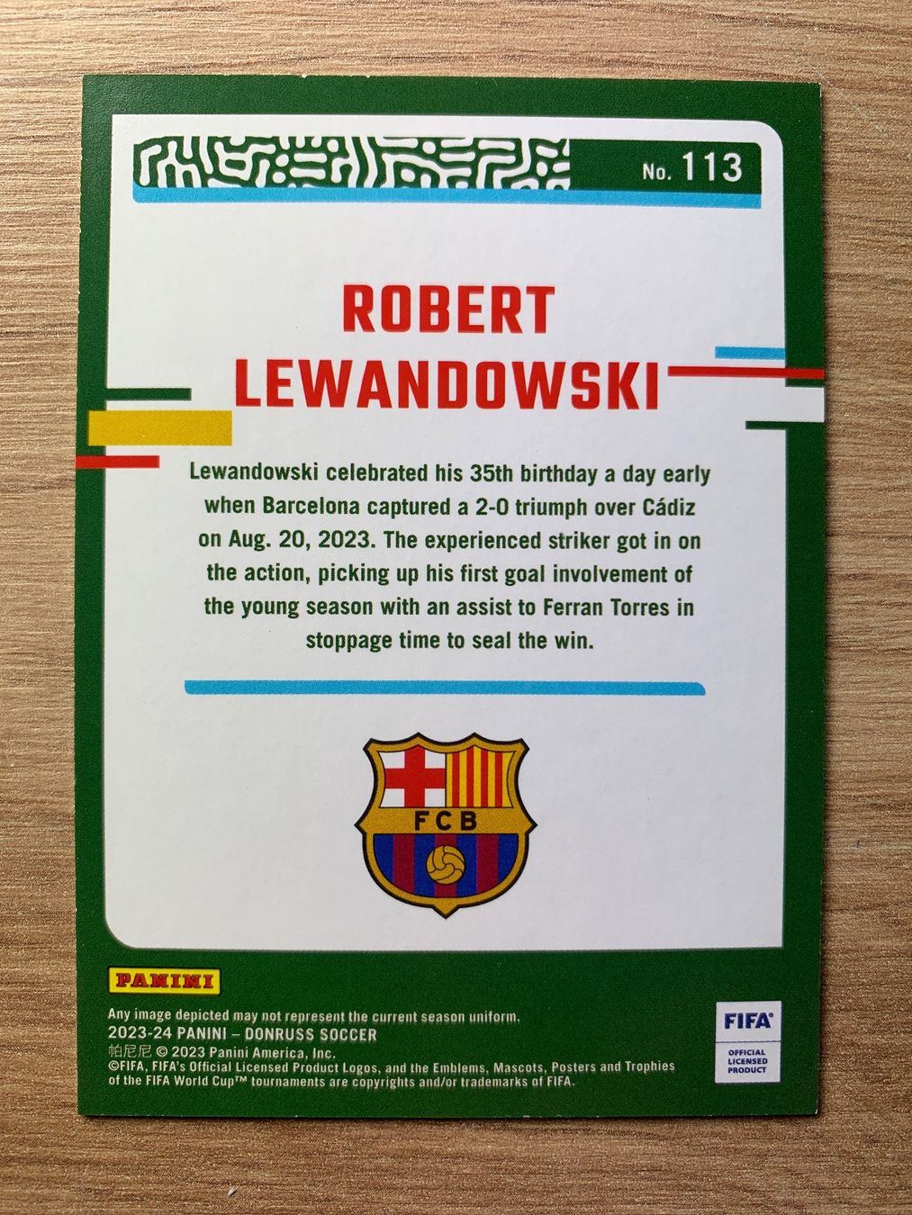 Panini Carte collezionabili: Soccer Robert Lewandowski SILVER Donruss 23/24 – Usato da Netstal venduto da Clutch79Cardz 1