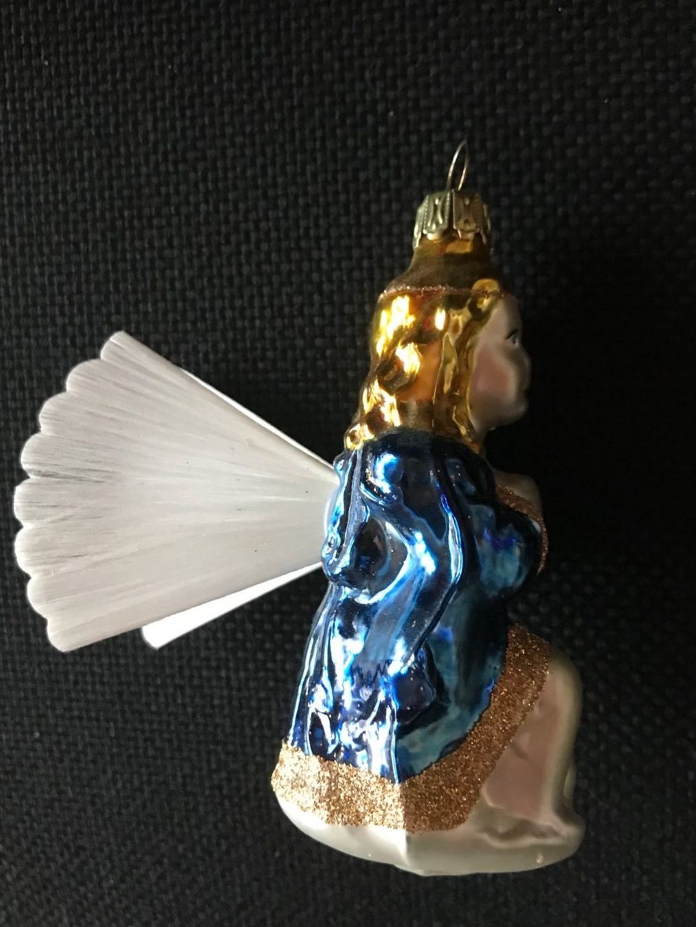 Tutte le decorazioni: blauer Engel mit Flügeln aus Glasseide – Nuovo e nell'imballaggio originale da Alpnach Dorf venduto da marvo 5