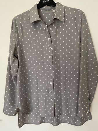 Van Laack Seiden Bluse Gr 38/40 (s. Masse) Nebelgrau nwrt