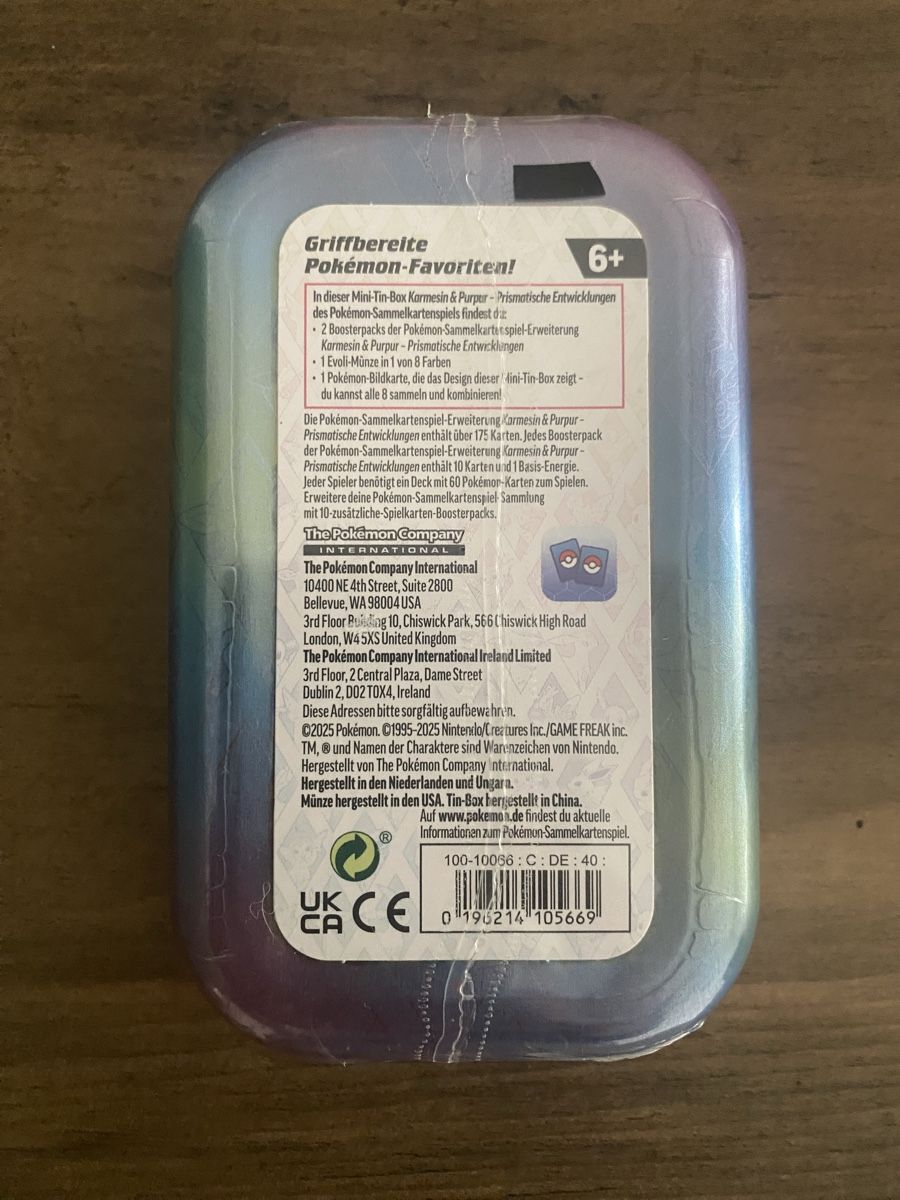 Pokémon Sammelbilder & Trading cards: Prismatic Evolutions Mini Tin DE ab 1.- CHF – Neu und originalverpackt aus Zürich von Gunplakendo 1