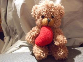 Teddy Bär braun, mit rotem Herz