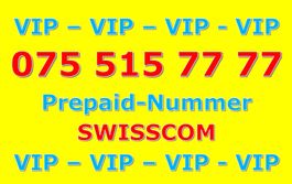 VIP SWISSCOM Natelnummer 075 515 77 77 TOP Handynummer GOLD