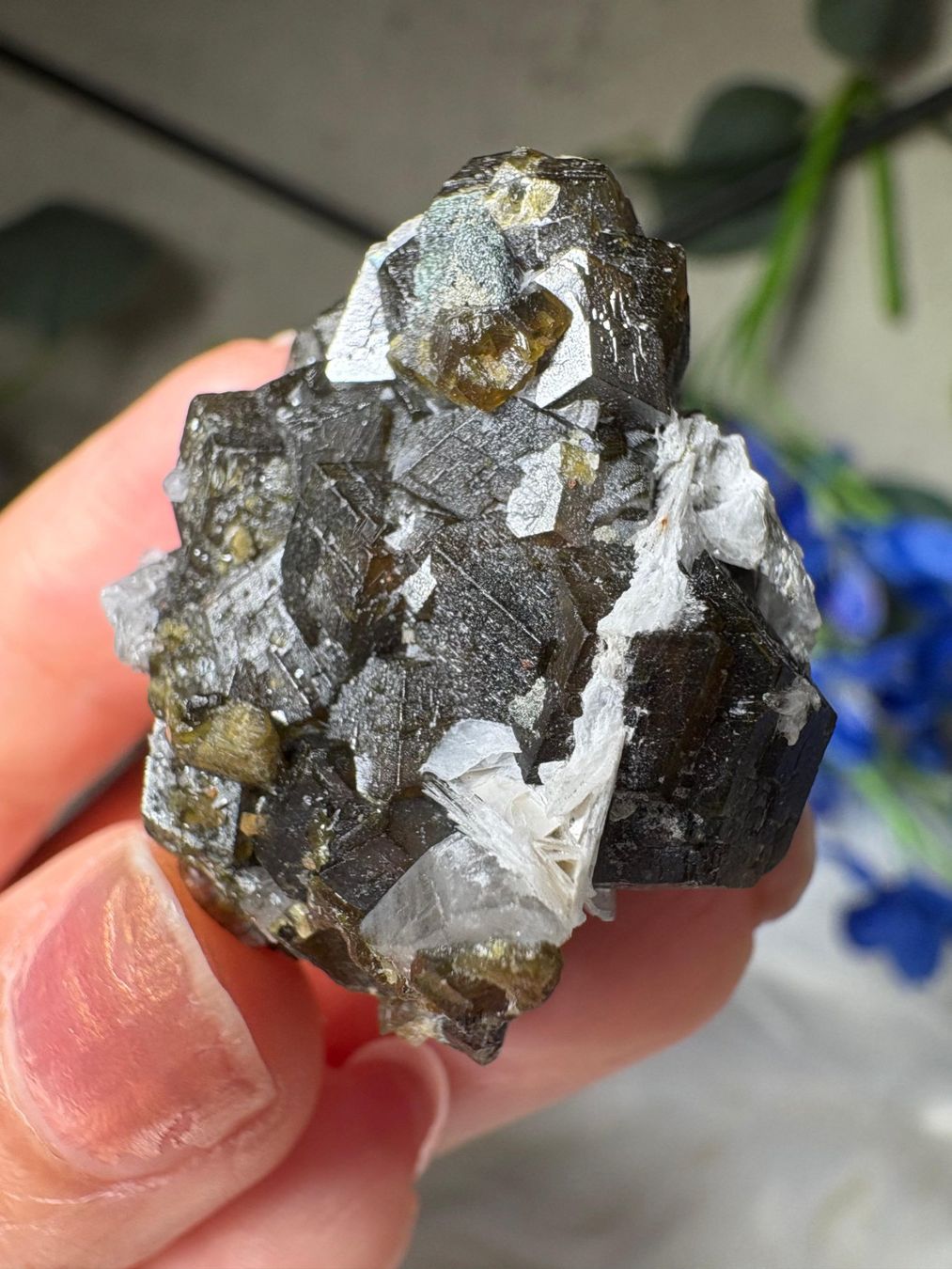 Minerali & Pietre curative: Grüner Granat mit Quarz – Nuovo (secondo la descrizione) da Neuheim venduto da m.hald 2