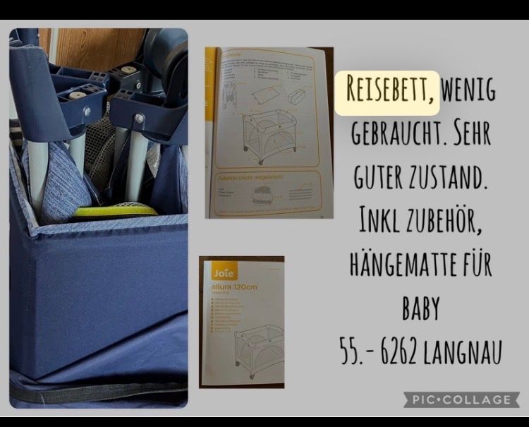 Joie Betten: Reisebett von Joie – Gebraucht aus Langnau b. Reiden von NuR13