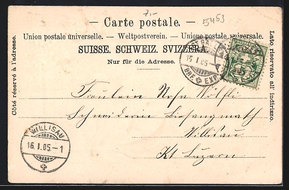 Cartoline postali: Passepartout-Lithographie St. Gallen, Te – Usato da Berlin venduto da bartko-reher 1