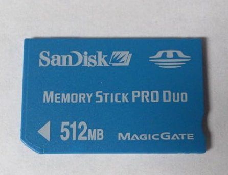 Sandisk Schede di memoria: SanDisk Memory Stick PRO DUO 512MB MagicGate gebraucht – Usato da Sursee venduto da Engel19