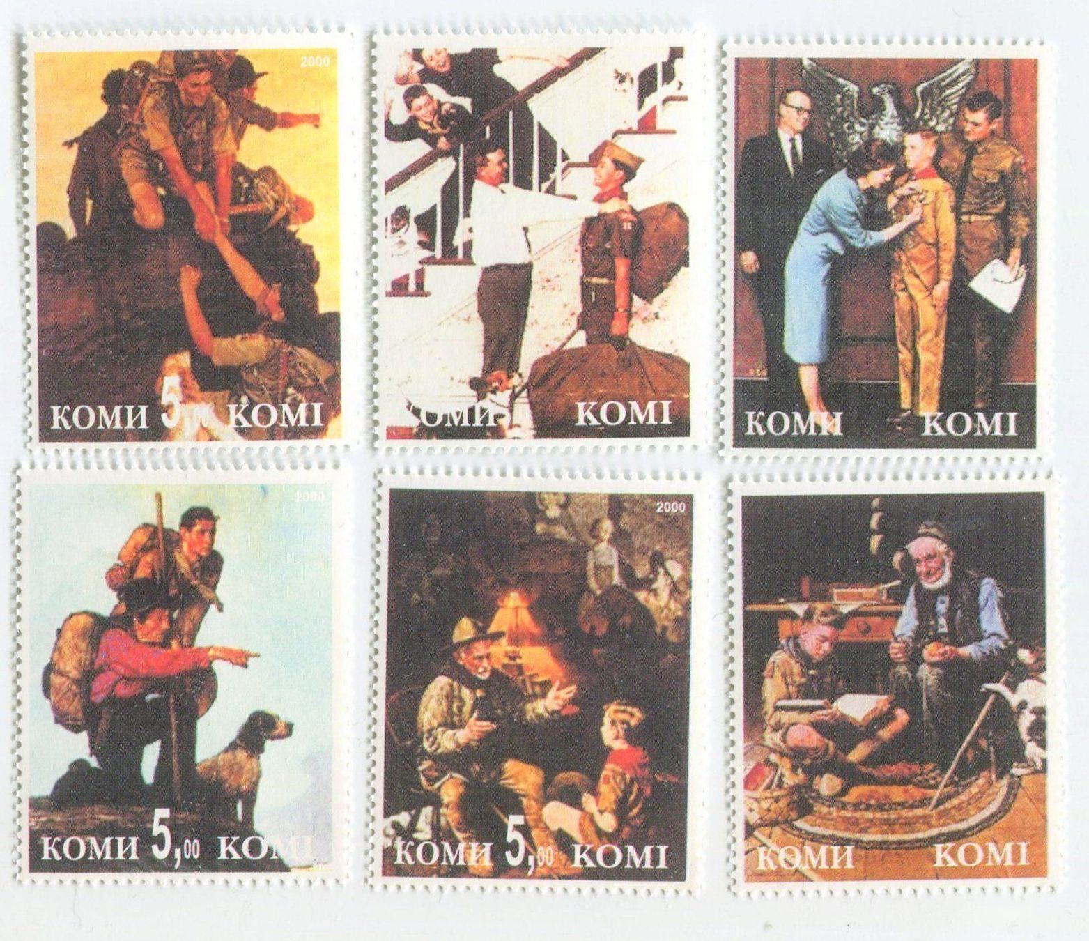 Alle Briefmarken: Briefmarken "Pfadfinder". Komi. – Neu und originalverpackt aus Basel von Butsch5