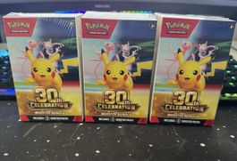 3x Pokemon 30th Celebration Booster Bundle neu versiegelt