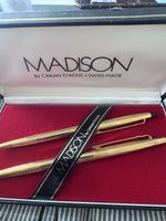 Madison by Caran dAche gold pen set excellent condition