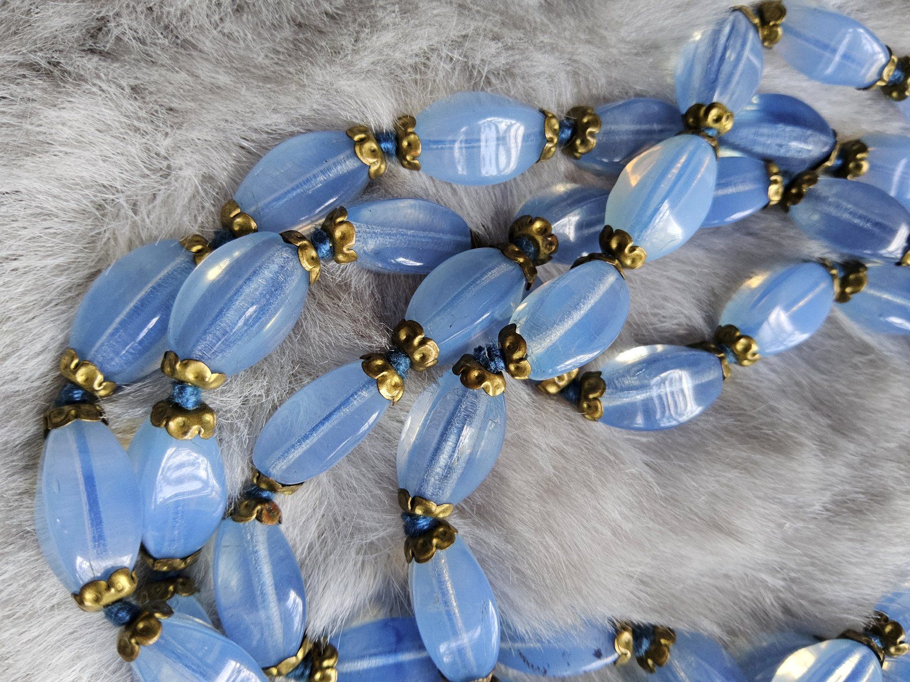 Gablonzer Colliers: Wunderschöne antike Gablonzer Glas Kette Collier 125cm – D'occasion à Zürich par gutsan 8