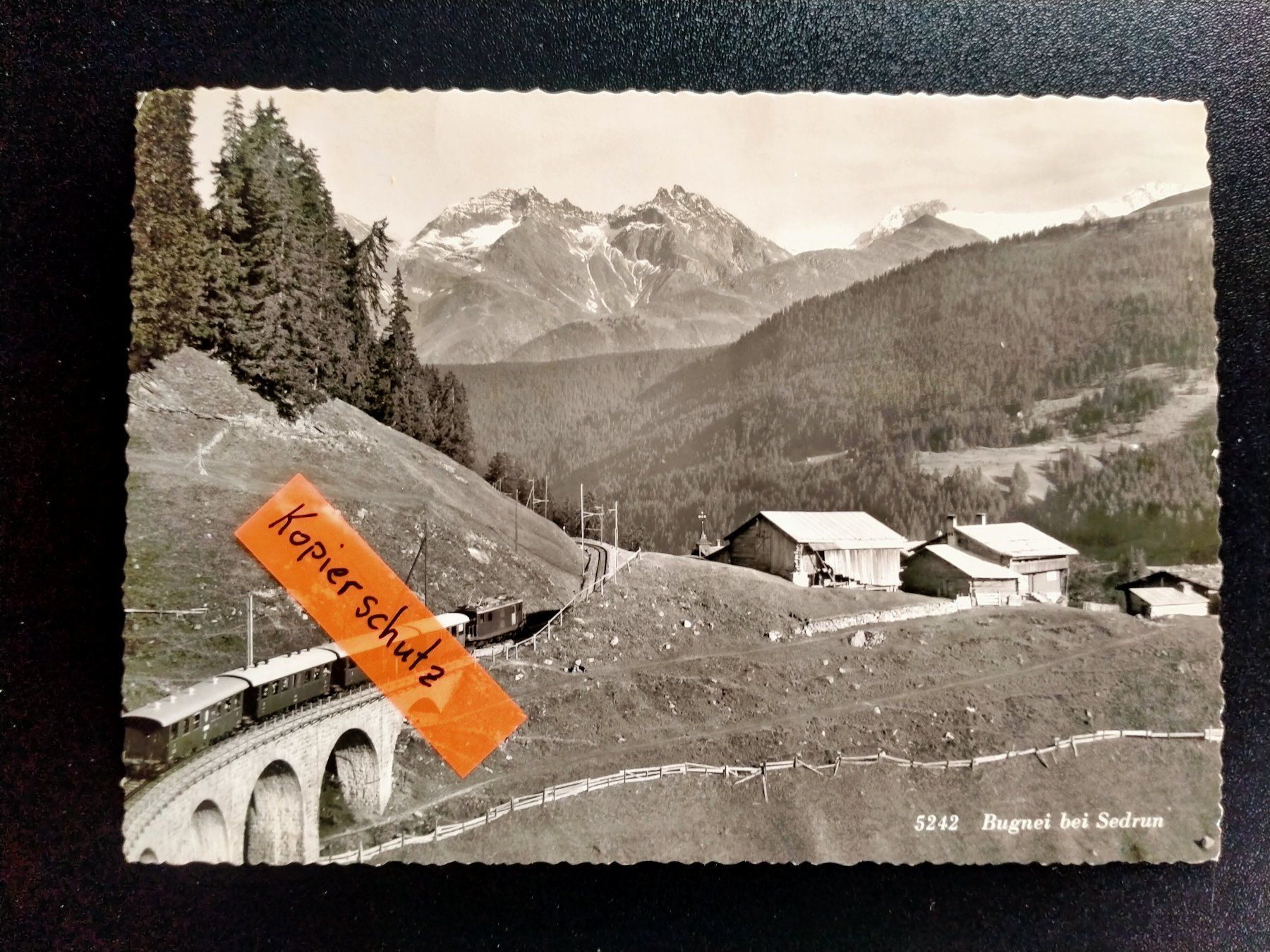 Cartes postales: Bugnei bei Sedrun - mit EisenbahnAK  Bahn Graubünden – D'occasion à Küssnacht am Rigi par cartolina-1