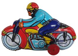 altes, grosses Blechspielzeug Motorrad