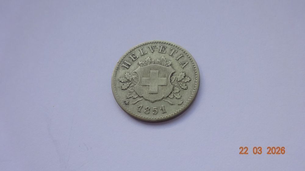 Tutti le monete: 10 Rappen 1851BB Vz-Unz. – Usato da bassecourt venduto da Oursvert