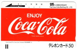 Coca-Cola - frühe, rare Balken Telefonkarte aus Japan
