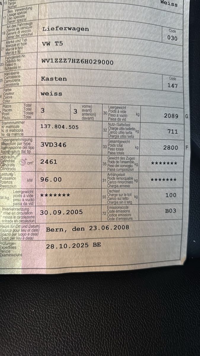 VW Veicoli commerciali: vw t5 2.5 tdi ab mfk – Usato da Oensingen venduto da jul_8kvc 6