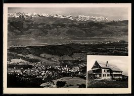 AK Alp Scheidegg, Gasthaus Kurhaus, Blick gegen Wald, Urner-
