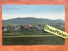 Alte Ansichtskarte: Gruss aus Rychigen. Top
