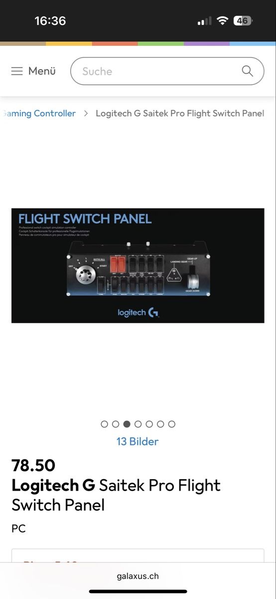 Logitech Controller: Logitech Flight Switch Panel neuwertig – Neu (gemäss Beschreibung) aus Liebefeld von nurseli 2