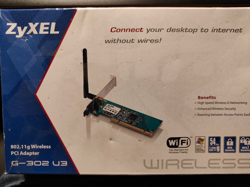 Carte Réseau WiFi EVO W542PCI - PCI 802.11b/g - 54 Mbps - Testée Et Fonctionnelle