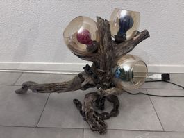 Wurzellampe mit LED Lampe unikat