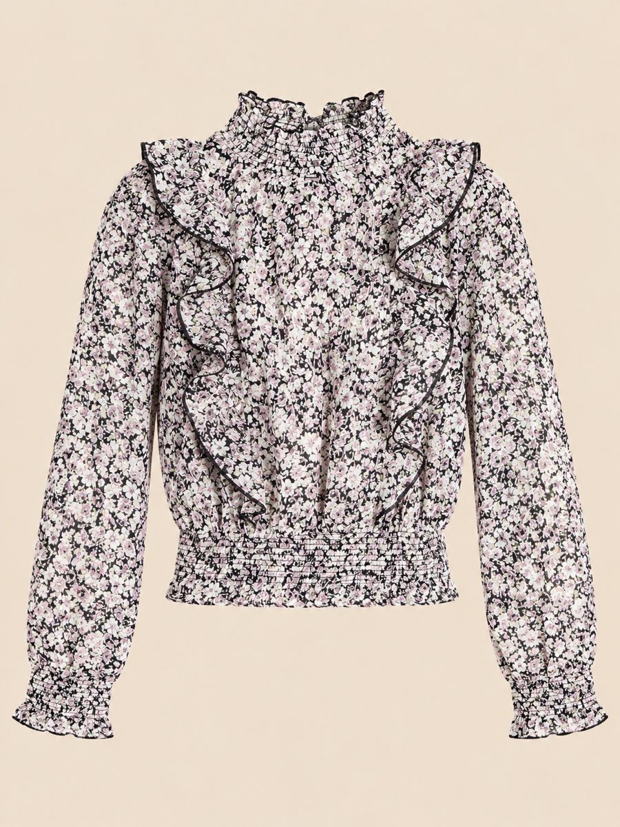 Tally Weijl Camicette: BLOUSE FLEURIE À VOLANTS – Nuovo (secondo la descrizione) da Lausanne venduto da KeNaChic 1