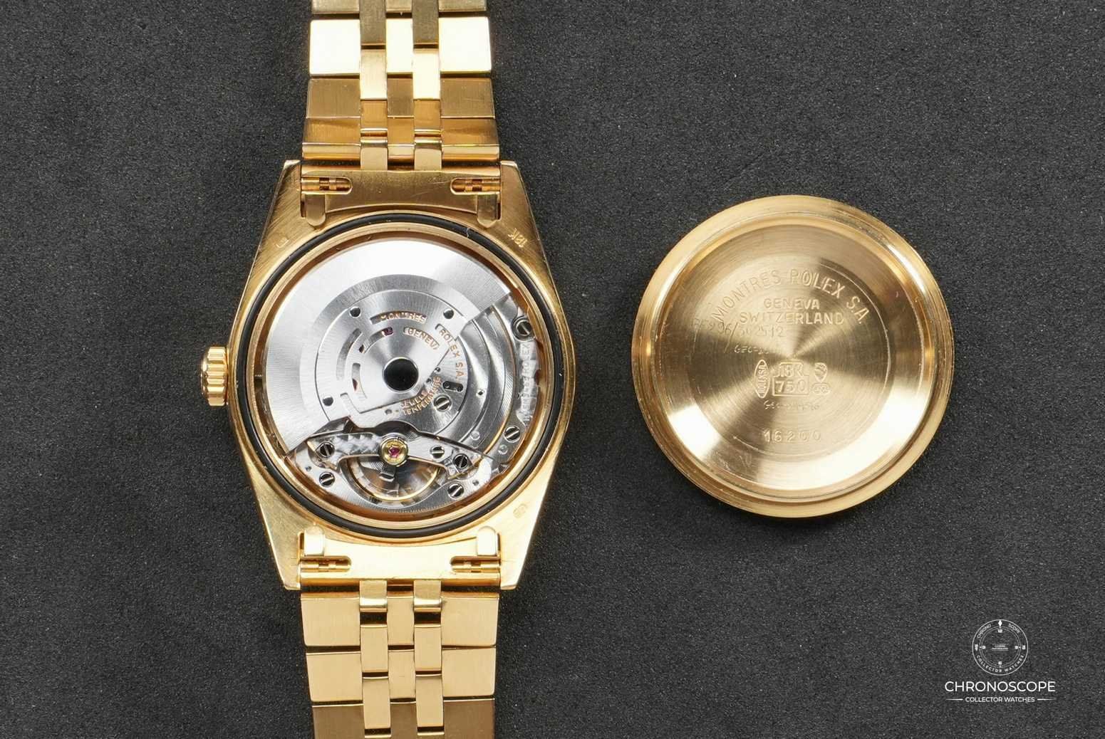 Rolex Orologi: Yellow Gold Rolex Datejust Reference 16238 Onyx Dial – Usato da Luzern venduto da ChronoScope6004 5