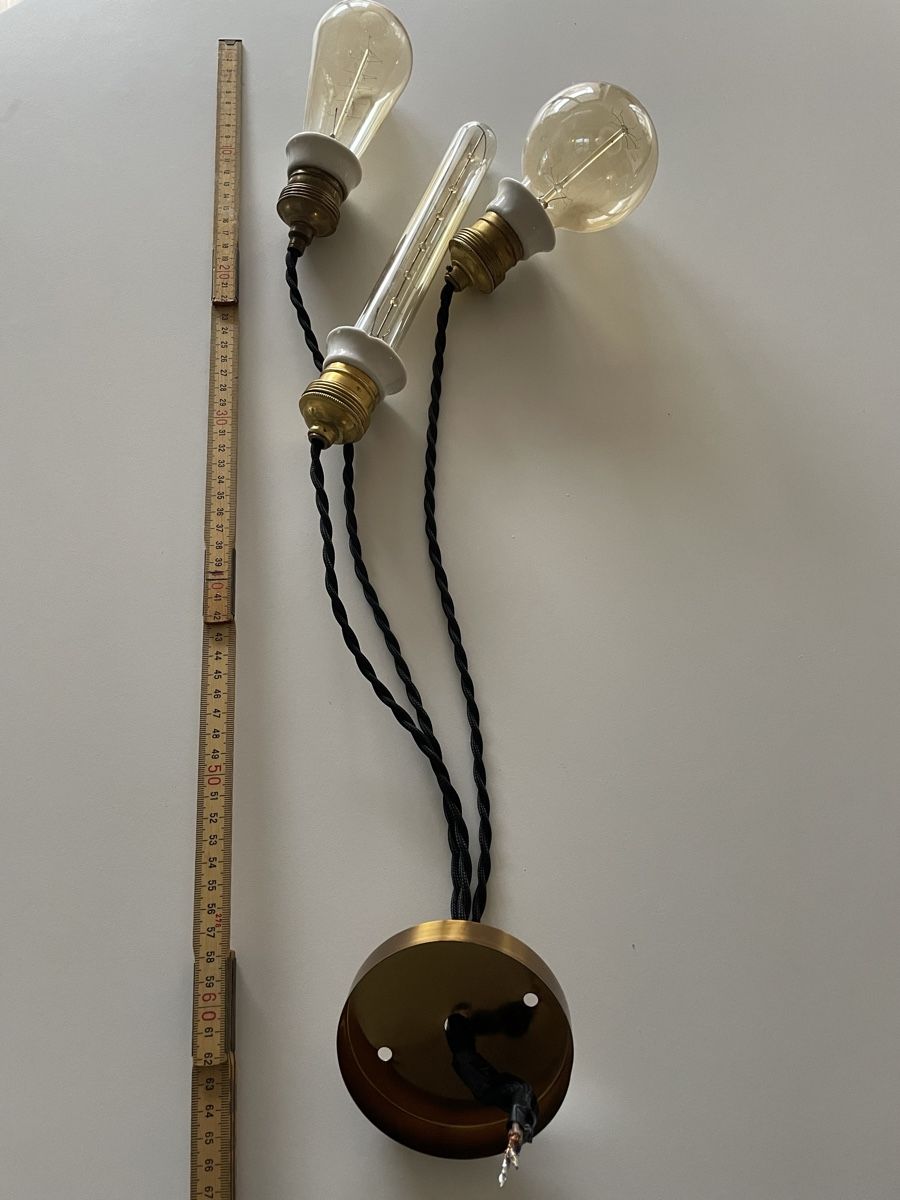 Lampadari & plafoniere: Hängelampe mit Edison Glühbirnen – Usato da Basel venduto da poootaing 4