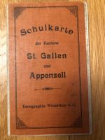 Schulkarte der Kantone St. Gallen und Appenzell 1915