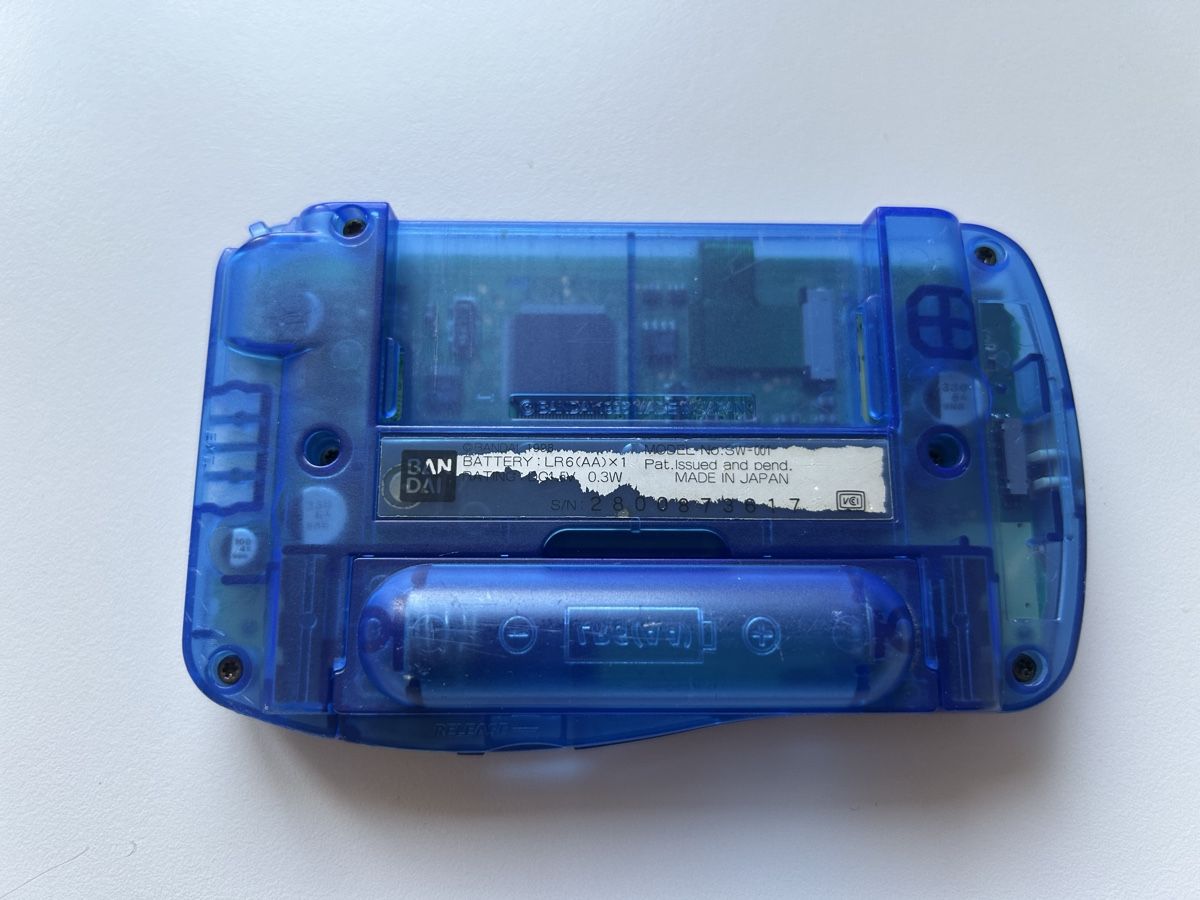 Bandai Console: Bandai Wonderswan Konsole Skeleton Blue – Difettoso da Belp venduto da retrovideogamers 2