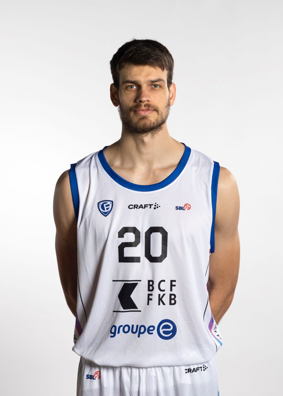 Canottiere & Pantaloni: Arnaud Cotture #20  - Maillot et short – Usato da Fribourg venduto da FribourgOlympicB 4
