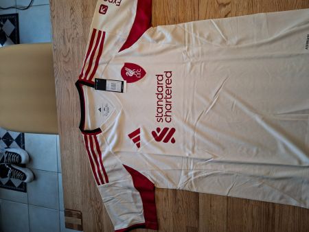 Fussballtrikot Liverpool FC Adidas weiss Grösse L Neu.