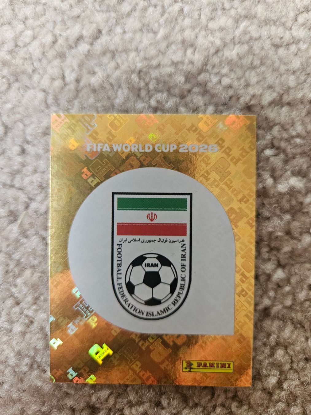Panini Sammelbilder & Trading cards: Carte Panini WM 2026 IRN 1 – Gebraucht aus Henniez von Tjiminy