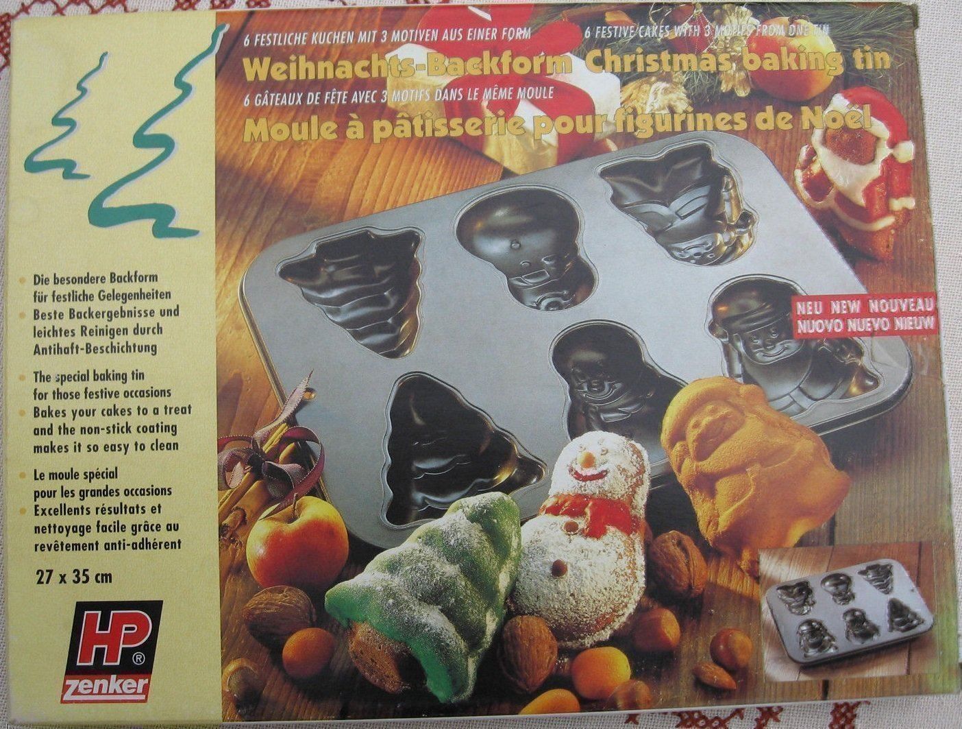 Teglie da forno: Back Form backen Schnee Mann Tanne Baum Samiklaus Nikolaus – Nuovo e nell'imballaggio originale da Langnau am Albis venduto da Zauberw 1