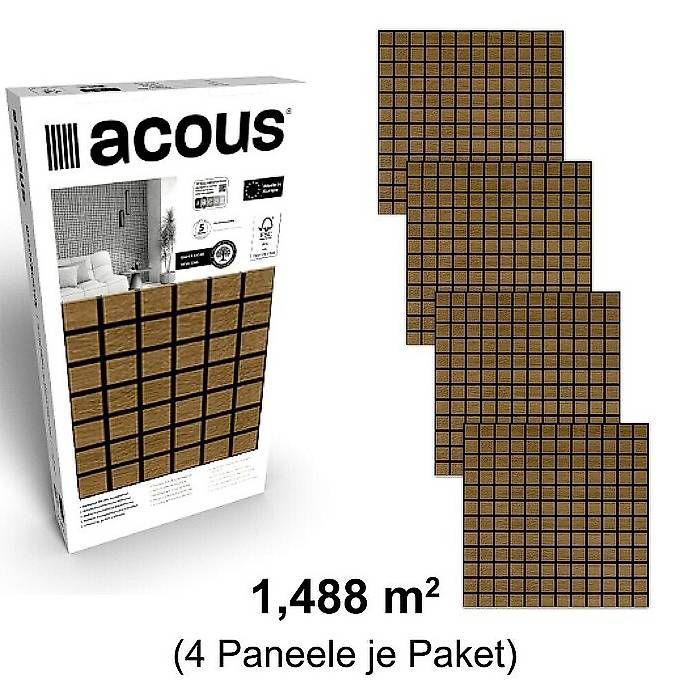 Altri accessori: NEU Acous Blockbuster Akustikpaneele - Eiche, 1,49m²/Set! – Nuovo e nell'imballaggio originale da Dietikon venduto da gor_dg9l 1