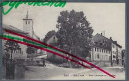 Ste Crox. Rue Centrale et l'Eglise.