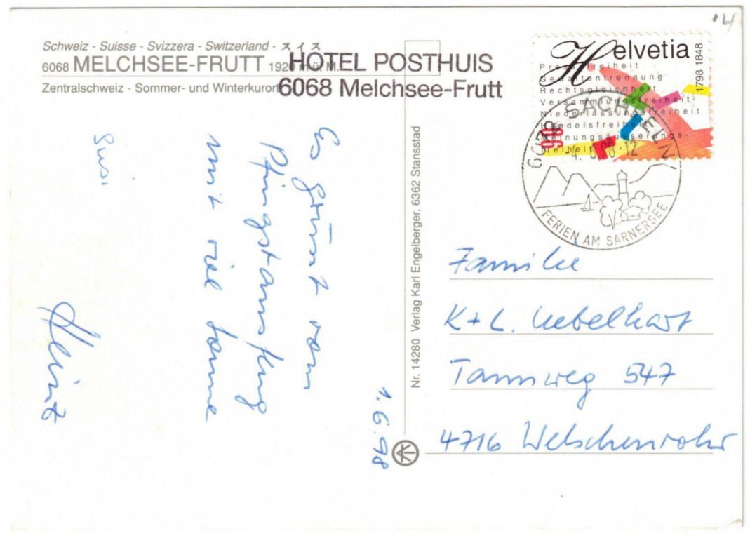 Cartoline postali: Melchsee-Frutt - 4 Bild AK – Usato da Binningen venduto da Mountainrider 1