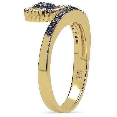 Anelli: SilberRing * BLAU CUBIC ZIRCONIA – Nuovo (secondo la descrizione) da Berg TG venduto da marta970 1