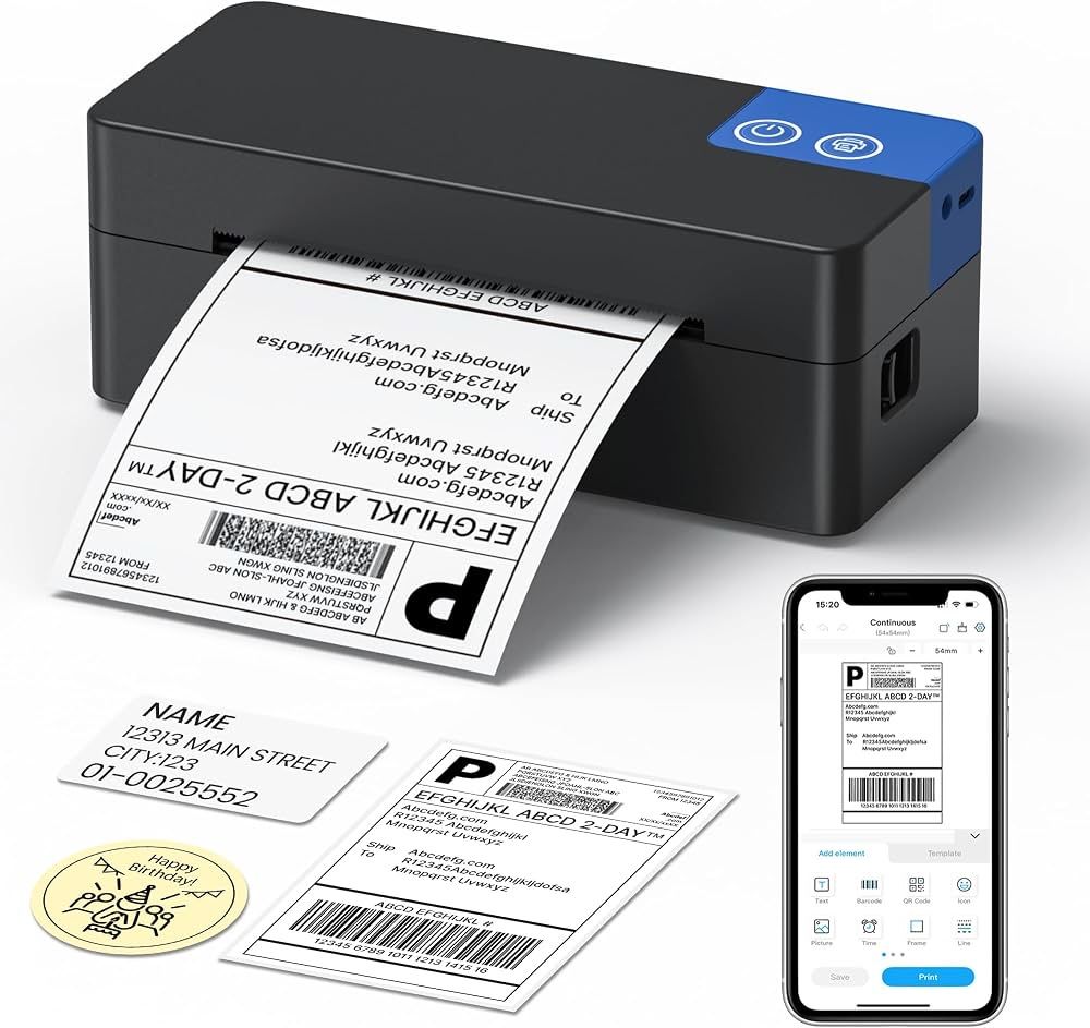 Drucker: ETIKEZ PL50E Bluetooth Thermal Label Printer 4x6 – Neu und originalverpackt aus Baden von Pligi