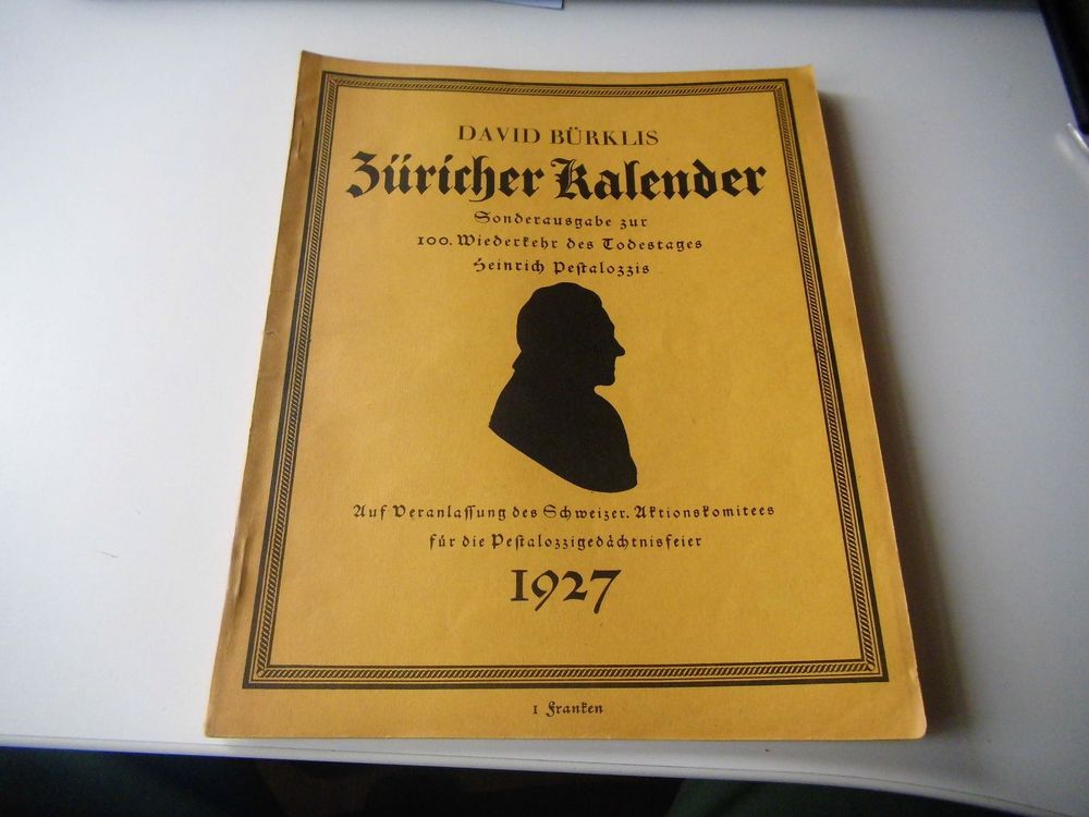 David Bürklis Züricher-Kalender 1927  Kaufen auf Ricardo